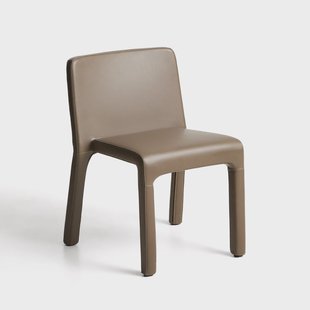 Kave Home Eetkamerstoel Loria Stapelbaar, PU - Grijs