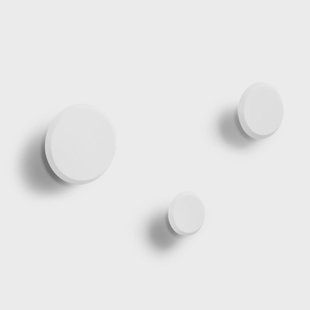 Kave Home Kapstokhaak Nadua Set van 3 stuks - Wit