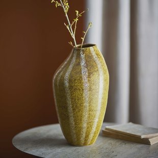 Bloomingville Vaas Abella 35cm hoog - Geel