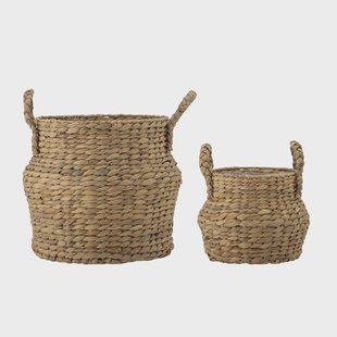 Bloomingville Mand Bjorn Waterhyacint, Set van 2 stuks - Naturel
