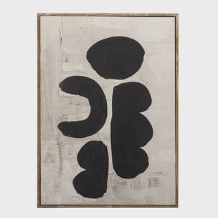 Bloomingville Wandpaneel Comma 73 x 53cm - Zwart