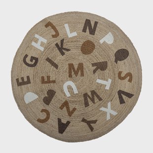 Bloomingville MINI Rond Vloerkleed Dinne Jute, 130cm - Bruin