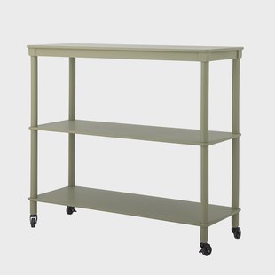 Bloomingville Sidetable Harald Met wieltjes, 102cm - Groen