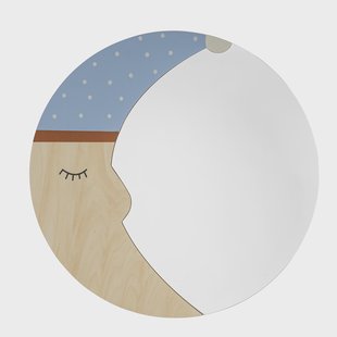Bloomingville MINI Ronde Spiegel Moony Maan, 40cm - Meerkleurig