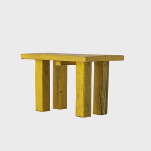 Bloomingville Bijzettafel Porir Gerecycled hout, 30 x 18cm - Geel