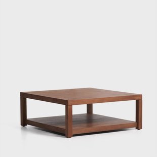 Kave Home Salontafel Norani Acaciahout, 90 x 90cm - Bruin - Vierkant