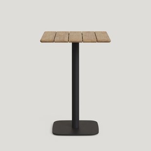 Kave Home Vierkante Bartafel Saura Acacia & Metaal, 70 x 70cm - Naturel