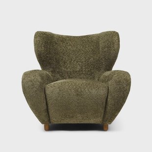 Rivièra Maison Fauteuil Courchevel Chenille - Forest Green - Velvet