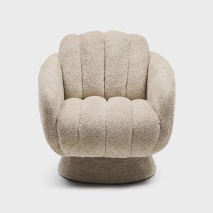 Rivièra Maison Draaifauteuil Scotia Chenille - Classic Cream - Velvet
