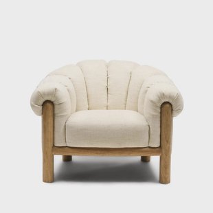 Rivièra Maison Fauteuil Rafal Weave stof en hout - Natural