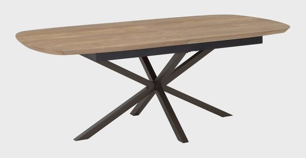 DTP Home Uitschuifbare Eettafel Utopia Teakhout, 210/260 x 105cm - NATUREL - Organisch
