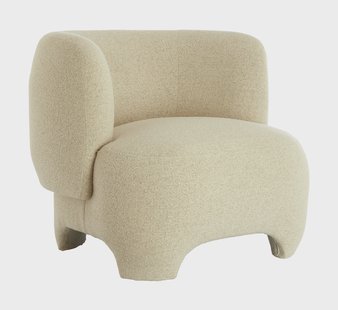 Light & Living Fauteuil Zenica Bouclé - Crème - Organisch