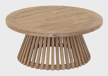 MUST Living Ronde Salontafel Lily Teakhout, Ø75cm - NATUREL
