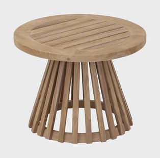 MUST Living Ronde Salontafel Lily Teakhout, Ø50cm - NATUREL