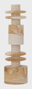 MUST Living Decoratie Alba Marmerlook, 38cm hoog - Crème/Bruin