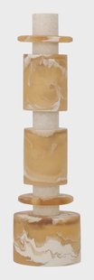MUST Living Decoratie Alba Marmerlook, 43cm hoog - Crème/Bruin