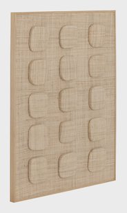 MUST Living Wandpaneel Dot Palmblad, 127 x 102cm - Naturel