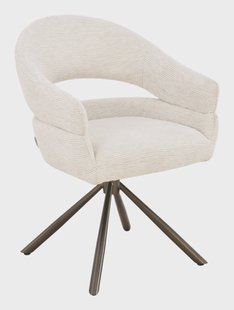 MUST Living Draaibare Eetkamerstoel Clooney Donna-stof - Natural