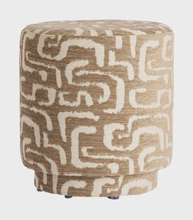 Light & Living Poef Davonte Ø40cm - Groengrijs/Beige - Rond