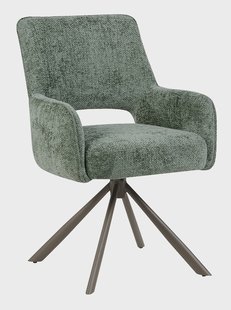 LABEL51 Draaibare Eetkamerstoel Bergerac Chenille - Hunter/Brons