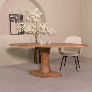 LABEL51 Ovale Eettafel Craft Mangohout, 230 x 100cm - Naturel - Ovaal