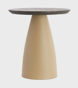 Light & Living Ronde Bijzettafel Ocana Hout en metaal, Ø45cm - Bruin