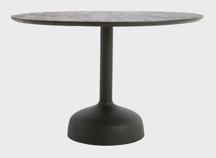 Light & Living Ronde Eettafel Tunja Mangohout, Ø120cm - ZWART