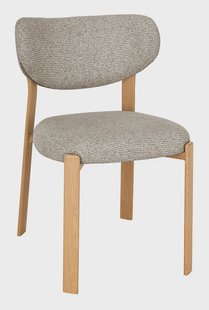 LABEL51 Eetkamerstoel Mika Prestige-stof en naturel houtlook - Beige