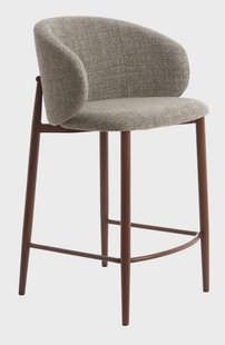 Light & Living Barkruk Aluko Geweven stof - Bruin (zithoogte 64cm)