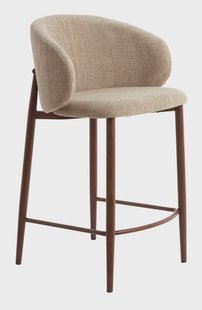 Light & Living Barkruk Aluko Geweven stof - Lichtbruin (zithoogte 64cm)