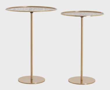 Light & Living Ronde Bijzettafel Lia Set van 2 stuks - Antiek Brons