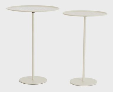 Light & Living Ronde Bijzettafel Lia Set van 2 stuks - Crème