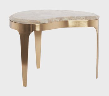 Light & Living Organische Salontafel Giulio Marmer, 51 x 33cm - Taupe