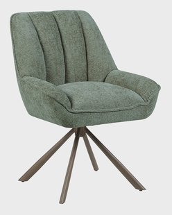 LABEL51 Draaibare Eetkamerstoel Reims Chenille - Hunter/Brons