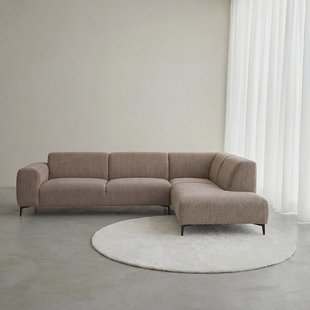 LABEL51 Hoekbank Merido Rechts, 292cm, Velvet - Taupe