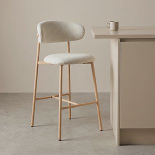 LABEL51 Barkruk Kaito Prestige-stof - Naturel (zithoogte 64cm)