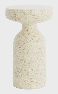 Light & Living Ronde Bijzettafel Moravit Terrazzo, Ø32cm - Crème