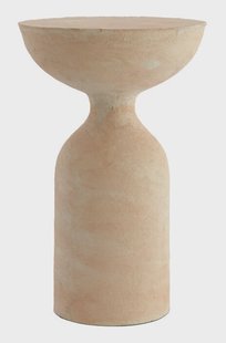 Light & Living Ronde Bijzettafel Murla Papier Maché, Ø36cm - Beige