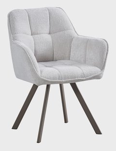 LABEL51 Eetkamerstoel Riley Tresor-stof - Naturel/Brons