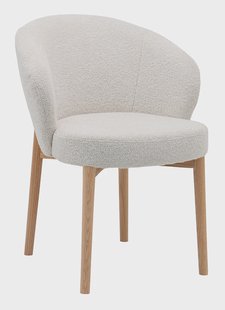 LABEL51 Eetkamerstoel Sakiko Superb-stof en eiken - Naturel
