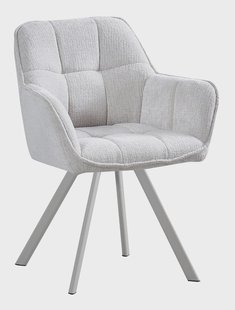 LABEL51 Eetkamerstoel Riley Tresor-stof - Naturel/Taupe