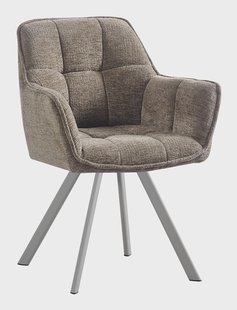 LABEL51 Eetkamerstoel Riley Geweven stof - Taupe