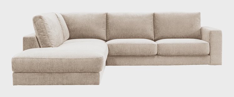 LABEL51 Loungebank Valero Links, 303cm, Chenille - Naturel