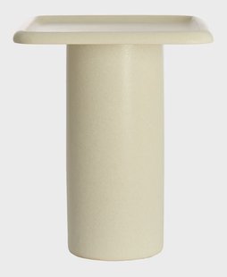 Light & Living Bijzettafel Luarca Keramiek, 45 x 45cm - Crème - Rond