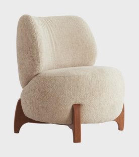 Light & Living Fauteuil Binoa Bouclé - Crème