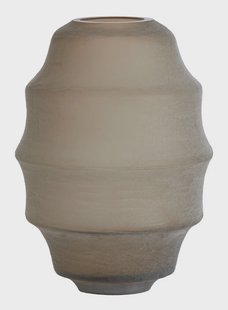 Light & Living Vaas Nayoro Glas, 42cm - Lichtbruin - Rond