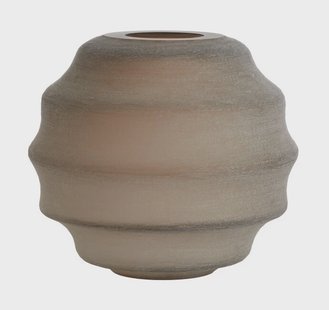 Light & Living Vaas Nayoro Glas, 29cm - Lichtbruin - Rond
