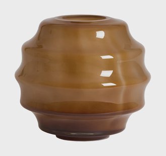 Light & Living Vaas Nayoro Glas, 29cm - Amber - Rond