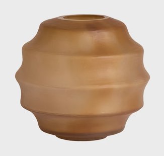 Light & Living Vaas Nayoro Glas, 29cm - Amber - Rond