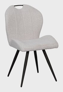 LABEL51 Eetkamerstoel Silly Bouclé - Naturel/Zwart